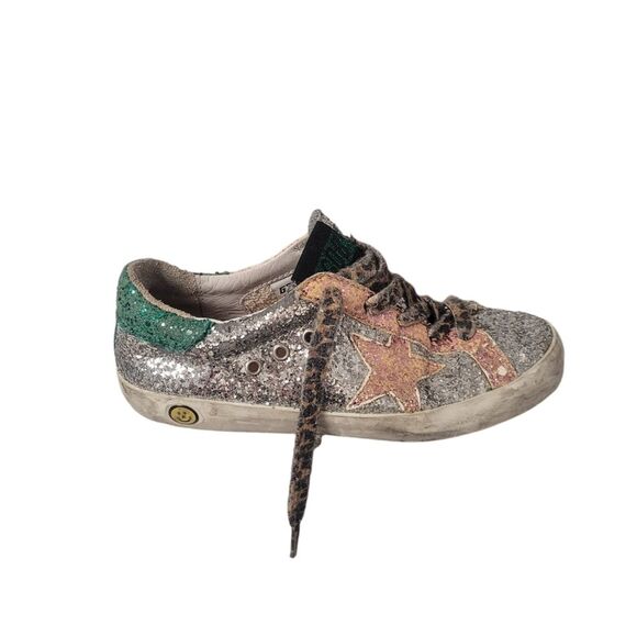 Golden Goose Snekers Superstar - Multi Glitter Leopard Lace size 32 kids/US 1